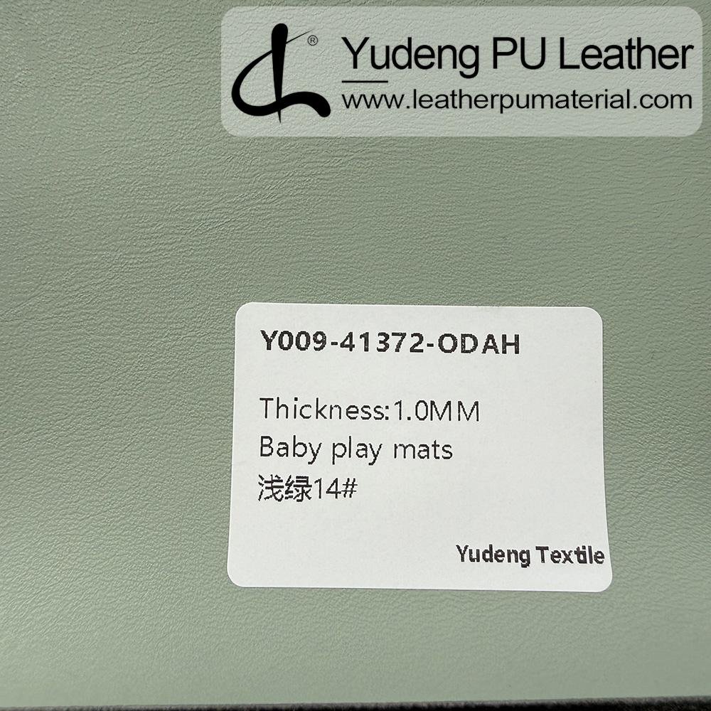 PU Coated Fabric #41372 PU Synthetic Leather Roll for Baby Crawling Mats Ground Cushioning Pads