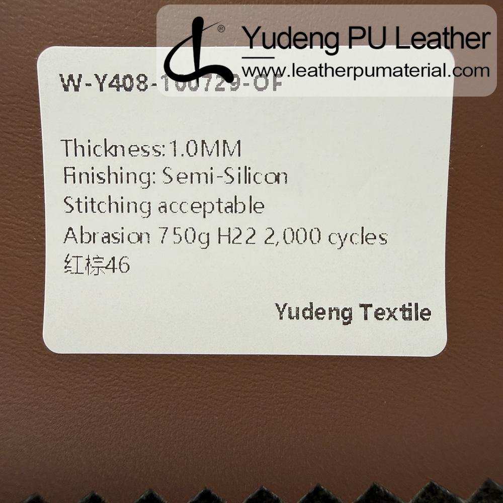 PU Coated Fabric #100729 PU Synthetic Leather Roll for Upholstery Furniture or Decoration (Sofas, Beds, Cabinets, Interior Wall etc.)