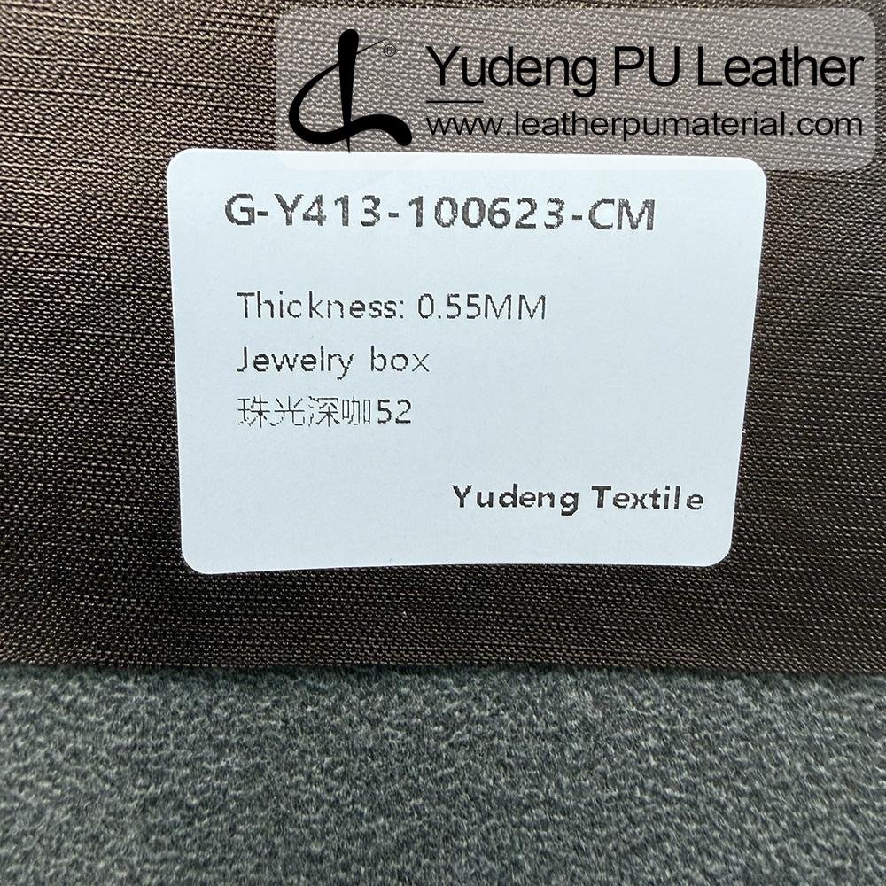 PU Coated Fabric #100623 PU Synthetic Leather Roll for Package Box Surface Cover (Jewelry Box, Cosmetic Box, Electronics Box etc.)