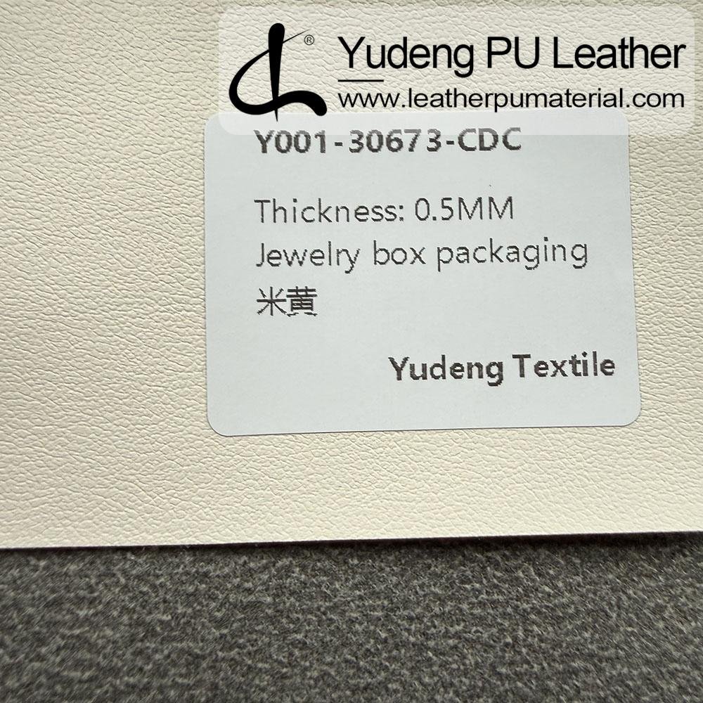 China Polyurethane Leather #30673 PU Synthetic Leather Roll for Package Box Surface Cover (Jewelry Box, Cosmetic Box, Electronics Box etc.)