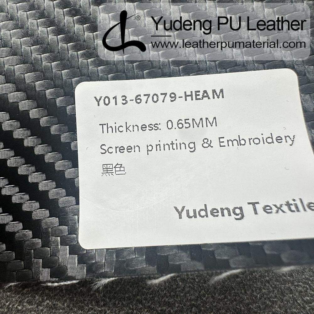 Imitation Leather #67079 PU Synthetic Leather Roll for Screen Printing or Embroidery