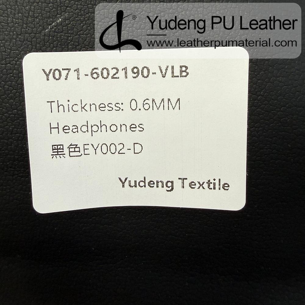 PU Coated Fabric #602190 PU Synthetic Leather Roll for Headphone Earpads (Digital Device Body Contact Pads)
