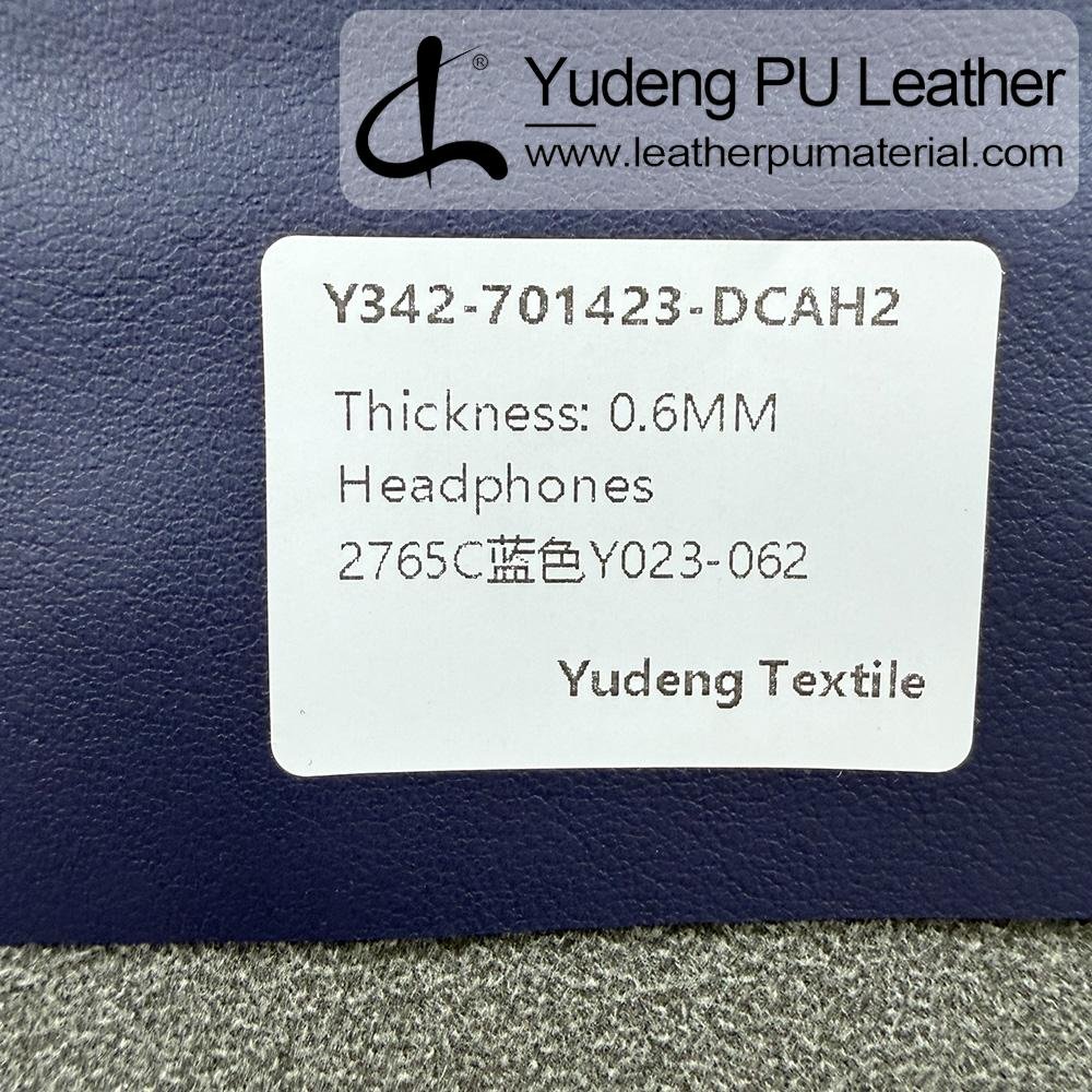 PU Coated Fabric #701423 PU Synthetic Leather Roll for Headphone Earpads (Digital Device Body Contact Pads)